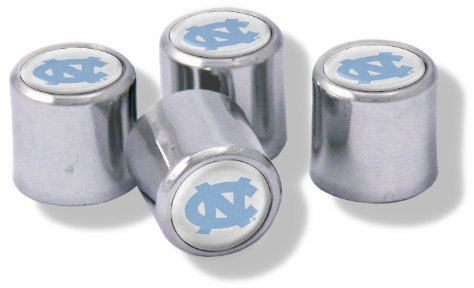 NCAA North Carolina Tar Heels Metal Tire Valve Stem Caps, 4-Pack