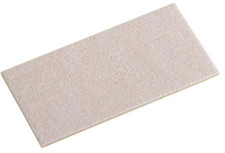 Metafranc Filz-Gleiter TopSoft 100 x 200 mm - selbstklebend - beige - 1 Stück - Effektiver Schutz Ihrer Möbel & Stühle / Möbelgleiter für empfindliche Böden / Stuhlgleiter / Filz-Zuschnitt / 645406