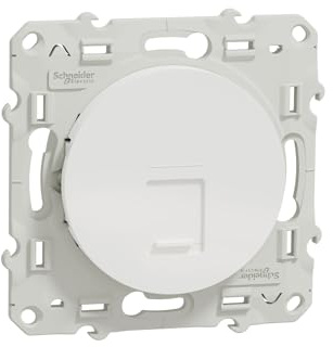 Schneider Electric S520471 Toma RJ45 Categoría 5e UTP, Blanco