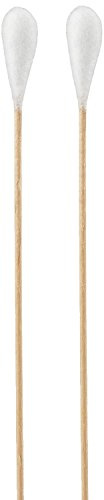Meditrade 1264 Wattestäbchen, Steril, großer Kopf, Holz Griff, 15 cm Länge (100-er pack)