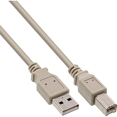 InLine 34557H USB 2.0 Kabel, A an B, beige, 7m
