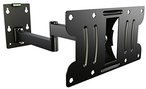 RICOO TV Wandhalterung Fernseher Halterung R02-21 schwenkbar neigbar für 32-55 Zoll Fernsehhalterung Wand für Curved LCD Wandhalter bis 30 kg VESA 100x100 200x100 schwarz