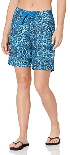 Kanu Surf Women's Marina UPF 50+ Active Swim Board Shorts (Reg & Plus Sizes), Bisma Blue, 6