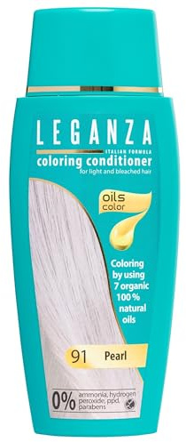 LEGANZA | Baume colorant naturel pour cheveux Pearl Colour Nº 91 | Teinture pour cheveux sans ammoniaque | Enrichi en huiles naturelles | bain de couleur | couvre les cheveux gris | 150ML