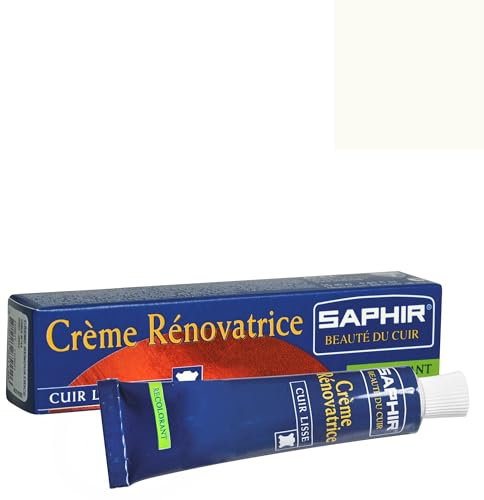 Saphir | Crème Rénovatrice 25 ml | Crema Renovadora para Cueros Lisos (Blanco Roto 63)