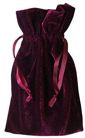 Tarot and Dice Bag: Wine Velvet Bag 6x9