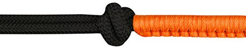 Knotenhalfter Ethologische Fun colour Kordelhalfter + Strick WB schwarz Neonorange