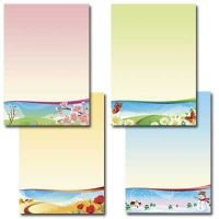 Motivpapier - Briefpapier VIER JAHRESZEITEN 20 Blatt (4 x 5 Blatt gemischt) DIN A4