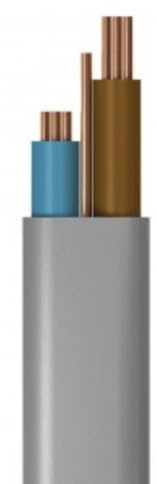 kenable 6mm Twin & Earth Mains Power Cable Flat Grey upto 47A - 10m [10 metres]