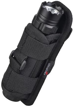 Ultrafire Étui pour Lampe de Poche pour Ceinture de Service, Pochette pour Lampe Torche LED avec Clip Rotatif à 360 Degrés, Étui de Transport pour Lampe de Poche Tactique