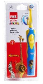 Phb - Cepillo dental eléctrico active junior madagascar azul, 1 unidad