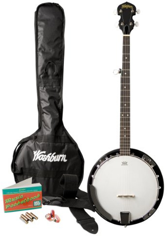 Washburn Banjo Starter Kit (Gig bag, Strap, Picks, Pitch Pipe)