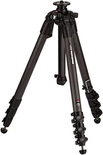 Manfrotto MT057C4-G Serie 057 Treppiede per Fotografia, 4 Sezioni, in Carbonio, Nero