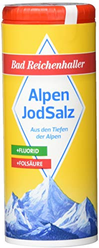 Bad Reichenhaller Salz Jod plus Fluor plus Folsäure, 8er Pack (8 x 125 g)