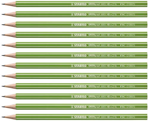 STABILO - Umweltfreundlicher Bleistift - GREENgraph - Härtegrad HB - 12er Pack