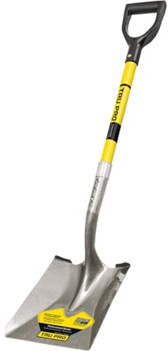 Truper 31201 Tru Pro 29-Inch Square Point Shovel with Fiberglass D-Handle