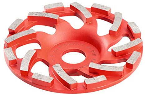 metabo Diamantschleiftopf Beton professional Ø125 mm, 16 Segmente | Für Beton Granit Naturstein Estrich und Putz, 22,23 mm Bohrung, 12200 U/min, 80 m/s Arbeitsgeschwindigkeit