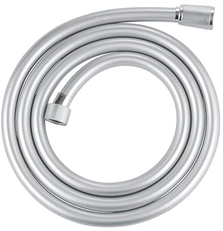 GROHE Silverflex - Brauseschlauch (175cm, knickfest, Kein Verdrehen des Brauseschlauchs, glatte und reinigungsfreundliche Oberfläche), chrom, 28388000