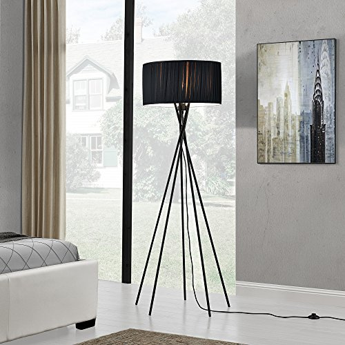 Lux.pro Lampadaire Noir - Mikado (1 x Socle E27) (155 cm x Ø 48 cm) Lampe sur Pied de Salon
