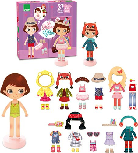 Little Doll Dress Vilac Magnetico Chloe Legno per vestirsi (42 Pezzi)