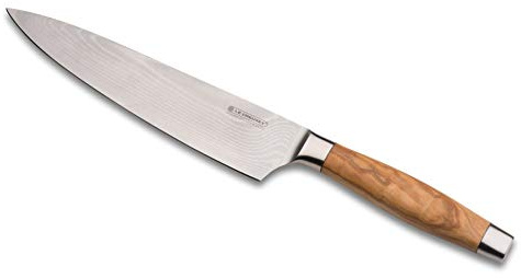 LE CREUSET Chef's Knife 20 cm Olive Wood Handle, 98000320000200, Brown Or Silver
