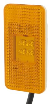 HELLA 2PS 007 972-011 Seitenmarkierungsleuchte - Begrenzungsleuchte - Anhänger - Wohnwagen - LED - 24V - geklebt/Anbau - Lichtscheibenfarbe: gelb - Kabel: 500mm - rechts/links - Menge: 1