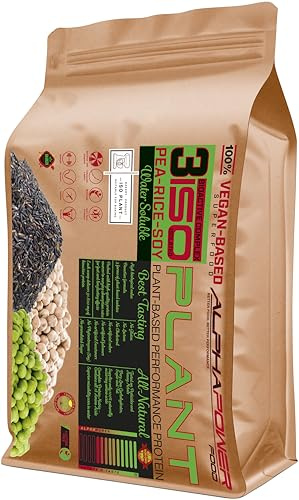 Naturligt & 100% veganskt proteinpulver, 2kg jordgubbe I brunt ris, soja, ärtor med stevia, lågkolhydrat, inga tillsatser, sötningsmedel, aspartam, laktos, gluten