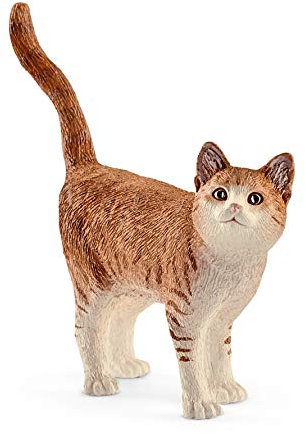 SCHLEICH Farm World | Katze 13836 Bauernhof Spielfigur | detailgetreue Tierfiguren | tolles Geschenk für Jungen und Mädchen | Bauernhof Spielzeug ab 3 Jahre | 7 x 2 x 6 cm