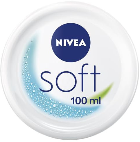 NIVEA Soft Crema per la cura del corpo idratante multiuso (1 x 100 ml), barattolo di crema per il corpo con idratazione intensa, cura del corpo contenente olio di jojoba e vitamina E