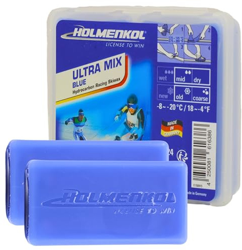 Holmenkol UltraMix Blue 2x35g Basis Wachs Heißwachs Bügelwachs Alpine Nordic Snowboard