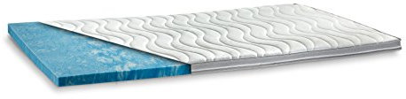 GELAX® | Gel-Schaum Topper Matratzenauflage | 7cm Gesamthöhe | waschbarer Bezug mit 3D-Mesh-Klimaband und Stegkanten | Raumgewicht RG 50 | 80 x 200 cm