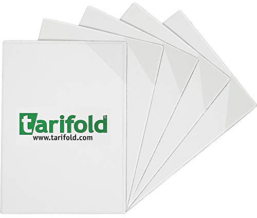 TARIFOLD 194690 Infotaschen Kang Easy Load | Hüllentaschen | Vollmagnetische Rückseite | DIN A4 | Weiss | Packung 5 Infotaschen, farblos
