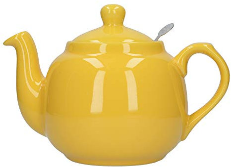 London Pottery Farmhouse Loose Leaf Teapot with Infuser, Ceramic, Yellow, 4 Cup (1.2 Litre)