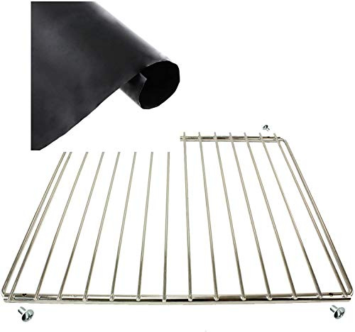 SPARES2GO Adjustable Chrome Shelf for Cooke & Lewis Ovens + 2 x Teflon Cooker Liners