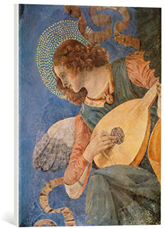 kunst für alle Leinwandbild: Melozzo da Forli Musizierender Engel - hochwertiger Druck, Leinwand auf Keilrahmen, Bild fertig zum Aufhängen, 40x50 cm