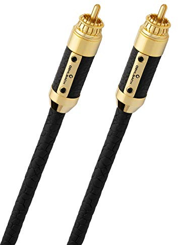 Oehlbach XXL Black Connection Master - State of the Art Cinch Audiokabel Set (Made in Germany, HPOCC, analog Audio) - 2 x 1 Meter - schwarz