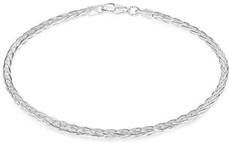 Tuscany Silver Women's Sterling Silver Diamond Cut Spiga Bracelet of 18cm/7