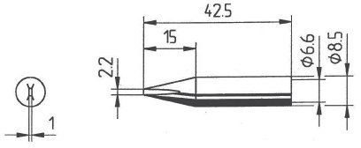 Ersa 842 CD Lötspitze Meißelform Spitzen-Größe 2.2 mm Inhalt 1 St.