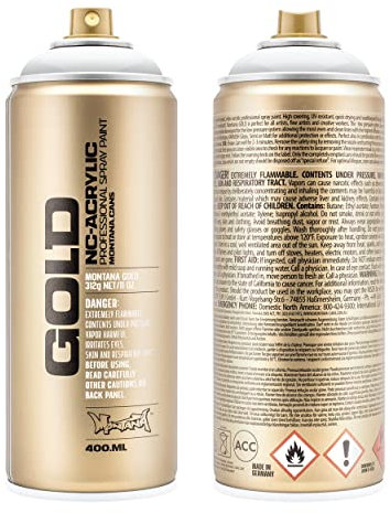Montana Cans 285905 Spray Dose Gold, Gld400, T9100, 400 ml, Transparent white