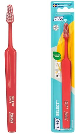 Brosse à dents TePe Select, Souple, 1pc, efficace pour l'élimination de la plaque dentaire, tête de brosse effilée, nettoyage en douceur, brins souples