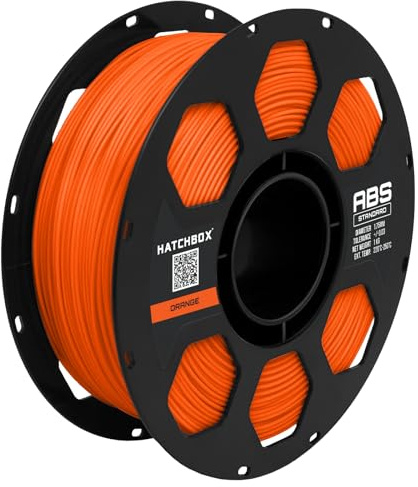 HATCHBOX Filamento ABS para impresora 3D – Bobina de 1,75 mm naranja 1 kg – MakerBot RepRap MakerGear Ultimaker UVM.