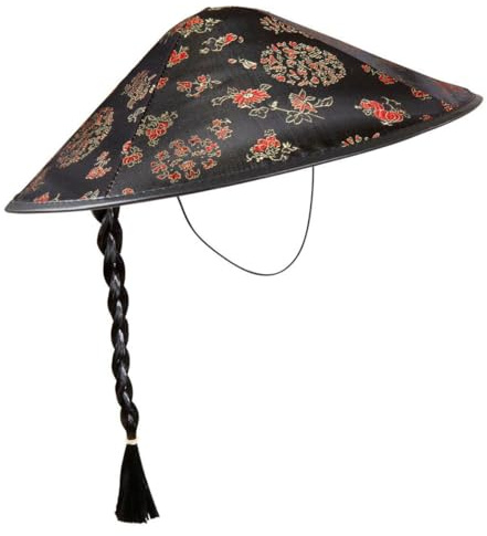 Generique - Chapeau Chinois avec Tresse Noire