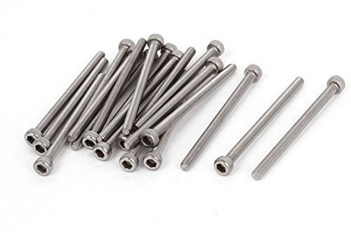 sourcing map Zylinderschrauben M3 x 45 mm 0,5 Pitch 20 Stück | Innensechskantschrauben Schrauben mit Innensechskant Zylinderkopfschrauben Maschinenschrauben Edelstahl Gewindeschrauben