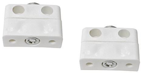 Merriway BH04799 (12 Pcs) White Knockdown Furniture Connector Jointing Block KD Fittings - Pack of 12 Pieces