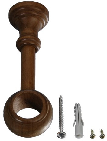 Liedeco Träger für Gardinenstangen Thüringen einläufig, ø 28 mm, 1 Stk eiche rustikal...