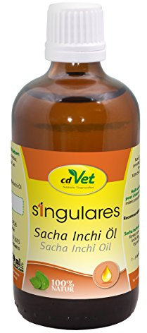 cdVet Naturprodukte Singulares Sacha Inchi Öl 100 ml - Hund, Katze - Futterergänzung - Hohe Verdaulichkeit - reich an Vitamin A+E - Omega 3-, Omega 6-, Omega 9 Fettsäuren - 100% Natur -