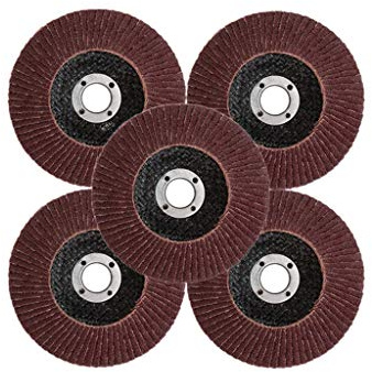 5 Stück Fächerscheibe Ø 115mm K 80 für Winkelschleifer Fächerschleifscheibe, Schleifscheibe Lamellenscheibe Schleifmop Metall