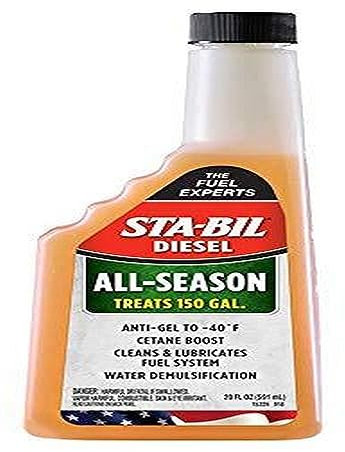 STA-BIL (15226-6PK) Diesel All-Season - Anti-Gel - Cetane Boost - Cleans And Lubricates Fuel System - Water Demulsification - Treats 150 Gallons, 20 fl. oz. 6 Pack