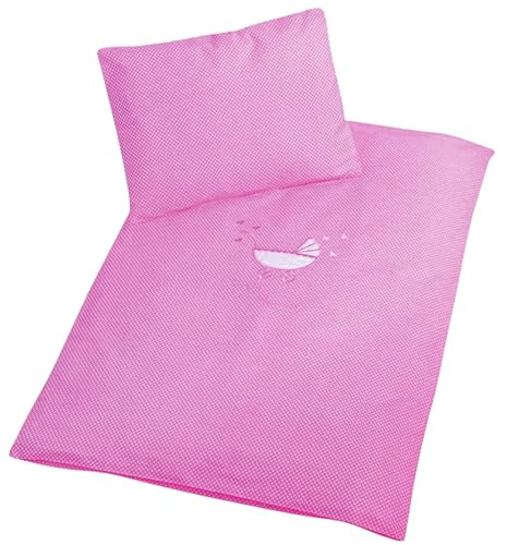 sei Design Kinderbettwäsche 2-TLG. – Baby Bettwäsche Set für Kinderwagen & Wiege – Bettdeckenbezug 60x80 cm + Kissenbezug 30x40 cm – 100% Baumwolle, atmungsaktiv & pflegeleicht