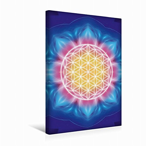 Premium Textil-Leinwand 30 x 45 cm Hoch-Format Blume des Lebens - Alles ist eins | Wandbild, HD-Bild auf Keilrahmen, Fertigbild auf hochwertigem Vlies, Leinwanddruck von Gaby Shayana Hoffmann